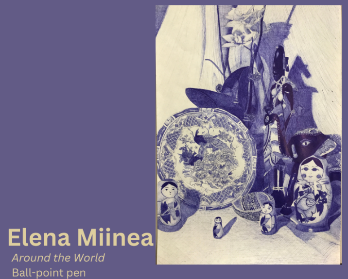 Elena Miinea, Around the World, Ball-point Pen