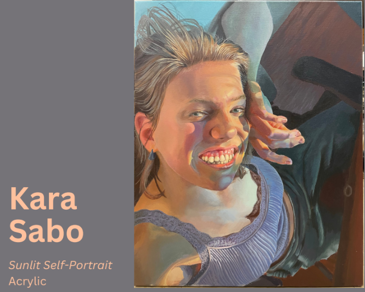 Kara Sabo, Sunlit Self-Portrait, Acrylic