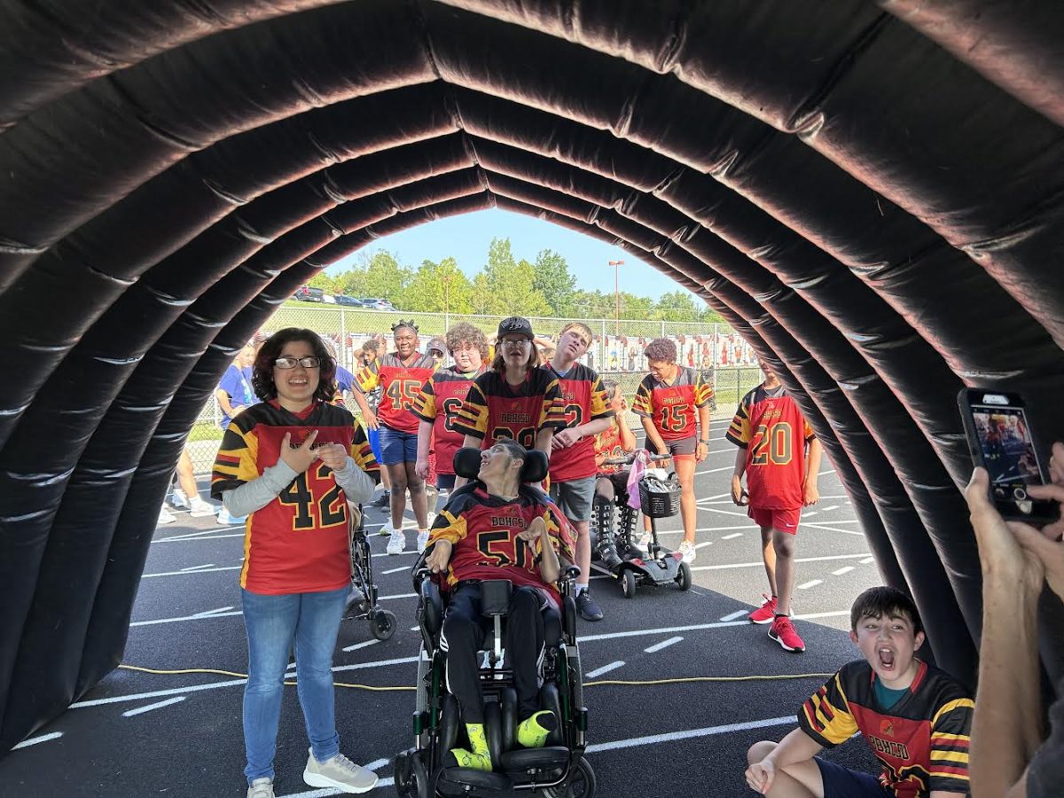 Unified Sports playing flag football.