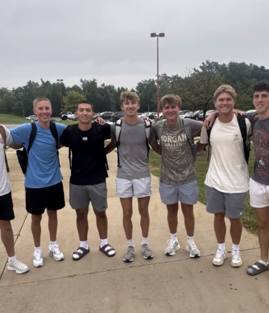 Seniors NEED NAMES entering BBHHS for the first day of the school year. (Kevin Jakub)