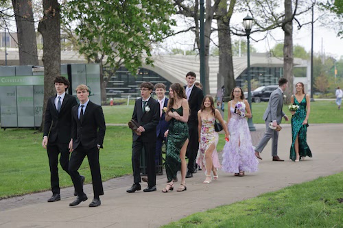 BBHHS students walking into prom (Photo from Cleveland.com)